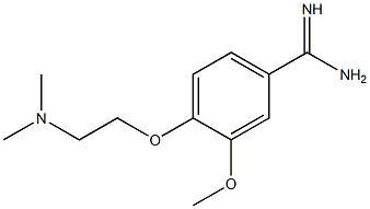 4-[2-(dimethylamino)ethoxy]-3-methoxybenzenecarboximidamide Struktur