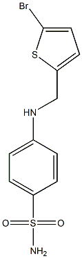 4-{[(5-bromothiophen-2-yl)methyl]amino}benzene-1-sulfonamide Struktur