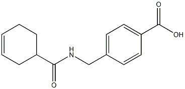 4-{[(cyclohex-3-en-1-ylcarbonyl)amino]methyl}benzoic acid Struktur