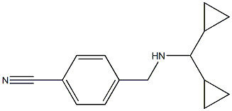 4-{[(dicyclopropylmethyl)amino]methyl}benzonitrile Struktur