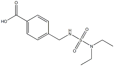 4-{[(diethylsulfamoyl)amino]methyl}benzoic acid Struktur