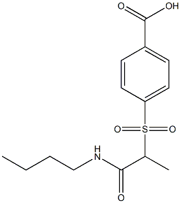 4-{[1-(butylcarbamoyl)ethane]sulfonyl}benzoic acid Struktur
