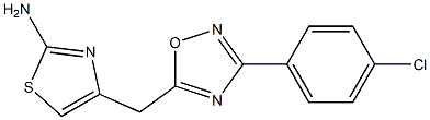 4-{[3-(4-chlorophenyl)-1,2,4-oxadiazol-5-yl]methyl}-1,3-thiazol-2-amine Struktur