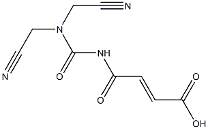 4-{[bis(cyanomethyl)carbamoyl]amino}-4-oxobut-2-enoic acid Struktur