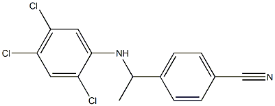 4-{1-[(2,4,5-trichlorophenyl)amino]ethyl}benzonitrile Struktur