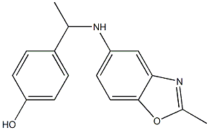 4-{1-[(2-methyl-1,3-benzoxazol-5-yl)amino]ethyl}phenol Struktur