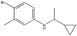 4-bromo-N-(1-cyclopropylethyl)-3-methylaniline Struktur