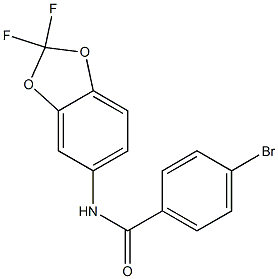 4-bromo-N-(2,2-difluoro-2H-1,3-benzodioxol-5-yl)benzamide Struktur