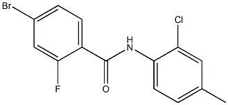 4-bromo-N-(2-chloro-4-methylphenyl)-2-fluorobenzamide Struktur