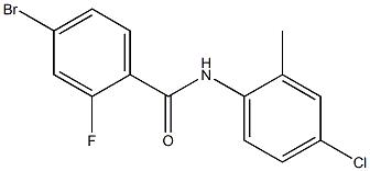 4-bromo-N-(4-chloro-2-methylphenyl)-2-fluorobenzamide Struktur