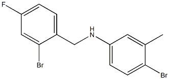 4-bromo-N-[(2-bromo-4-fluorophenyl)methyl]-3-methylaniline Struktur