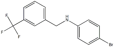 4-bromo-N-{[3-(trifluoromethyl)phenyl]methyl}aniline Struktur