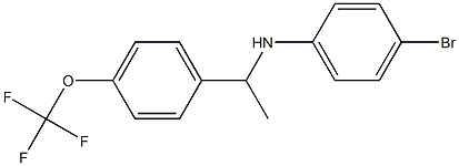 4-bromo-N-{1-[4-(trifluoromethoxy)phenyl]ethyl}aniline Struktur