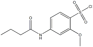 4-butanamido-2-methoxybenzene-1-sulfonyl chloride Struktur