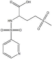 4-methanesulfonyl-2-(pyridine-3-sulfonamido)butanoic acid Struktur