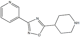 5-(piperidin-4-yl)-3-(pyridin-3-yl)-1,2,4-oxadiazole Struktur