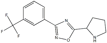 5-(pyrrolidin-2-yl)-3-[3-(trifluoromethyl)phenyl]-1,2,4-oxadiazole Struktur