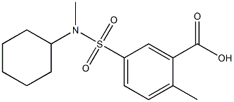 5-[cyclohexyl(methyl)sulfamoyl]-2-methylbenzoic acid Struktur