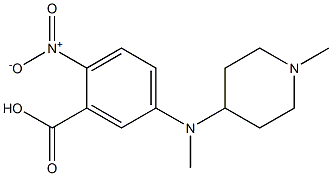 5-[methyl(1-methylpiperidin-4-yl)amino]-2-nitrobenzoic acid Struktur