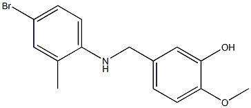 5-{[(4-bromo-2-methylphenyl)amino]methyl}-2-methoxyphenol Struktur