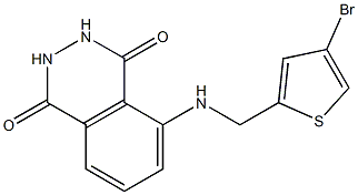 5-{[(4-bromothiophen-2-yl)methyl]amino}-1,2,3,4-tetrahydrophthalazine-1,4-dione Struktur