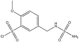 5-{[(aminosulfonyl)amino]methyl}-2-methoxybenzenesulfonyl chloride Struktur