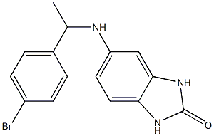 5-{[1-(4-bromophenyl)ethyl]amino}-2,3-dihydro-1H-1,3-benzodiazol-2-one Struktur