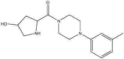 5-{[4-(3-methylphenyl)piperazin-1-yl]carbonyl}pyrrolidin-3-ol Struktur