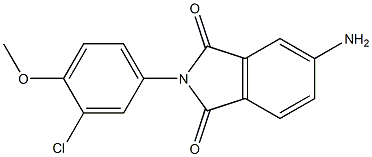 5-amino-2-(3-chloro-4-methoxyphenyl)-2,3-dihydro-1H-isoindole-1,3-dione Struktur