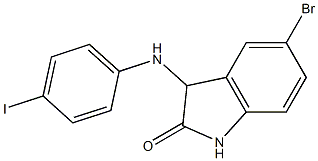 5-bromo-3-[(4-iodophenyl)amino]-2,3-dihydro-1H-indol-2-one Struktur