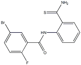 5-bromo-N-(2-carbamothioylphenyl)-2-fluorobenzamide Struktur