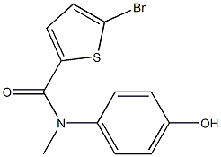 5-bromo-N-(4-hydroxyphenyl)-N-methylthiophene-2-carboxamide Struktur