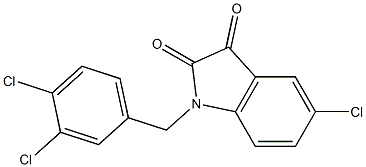 5-chloro-1-[(3,4-dichlorophenyl)methyl]-2,3-dihydro-1H-indole-2,3-dione Struktur