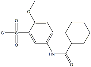 5-cyclohexaneamido-2-methoxybenzene-1-sulfonyl chloride Struktur