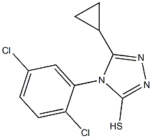 5-cyclopropyl-4-(2,5-dichlorophenyl)-4H-1,2,4-triazole-3-thiol Struktur