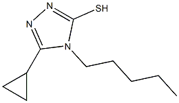 5-cyclopropyl-4-pentyl-4H-1,2,4-triazole-3-thiol Struktur