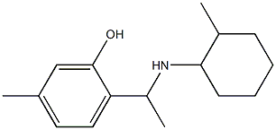 5-methyl-2-{1-[(2-methylcyclohexyl)amino]ethyl}phenol Struktur