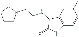 5-methyl-3-{[2-(pyrrolidin-1-yl)ethyl]amino}-2,3-dihydro-1H-indol-2-one Struktur