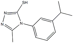 5-methyl-4-[3-(propan-2-yl)phenyl]-4H-1,2,4-triazole-3-thiol Struktur