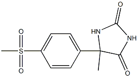 5-methyl-5-[4-(methylsulfonyl)phenyl]imidazolidine-2,4-dione Struktur