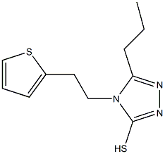 5-propyl-4-[2-(thiophen-2-yl)ethyl]-4H-1,2,4-triazole-3-thiol Struktur