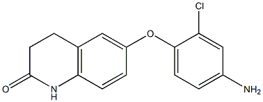 6-(4-amino-2-chlorophenoxy)-1,2,3,4-tetrahydroquinolin-2-one Struktur