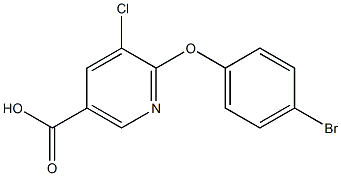 6-(4-bromophenoxy)-5-chloronicotinic acid Struktur