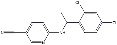 6-{[1-(2,4-dichlorophenyl)ethyl]amino}pyridine-3-carbonitrile Struktur