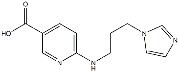 6-{[3-(1H-imidazol-1-yl)propyl]amino}pyridine-3-carboxylic acid Struktur