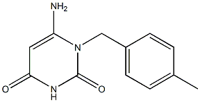 6-amino-1-[(4-methylphenyl)methyl]-1,2,3,4-tetrahydropyrimidine-2,4-dione Struktur