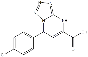 7-(4-chlorophenyl)-4,7-dihydrotetrazolo[1,5-a]pyrimidine-5-carboxylic acid Struktur