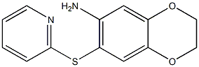 7-(pyridin-2-ylsulfanyl)-2,3-dihydro-1,4-benzodioxin-6-amine Struktur