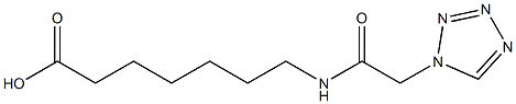 7-[(1H-tetrazol-1-ylacetyl)amino]heptanoic acid Struktur