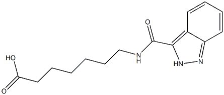 7-[(2H-indazol-3-ylcarbonyl)amino]heptanoic acid Struktur